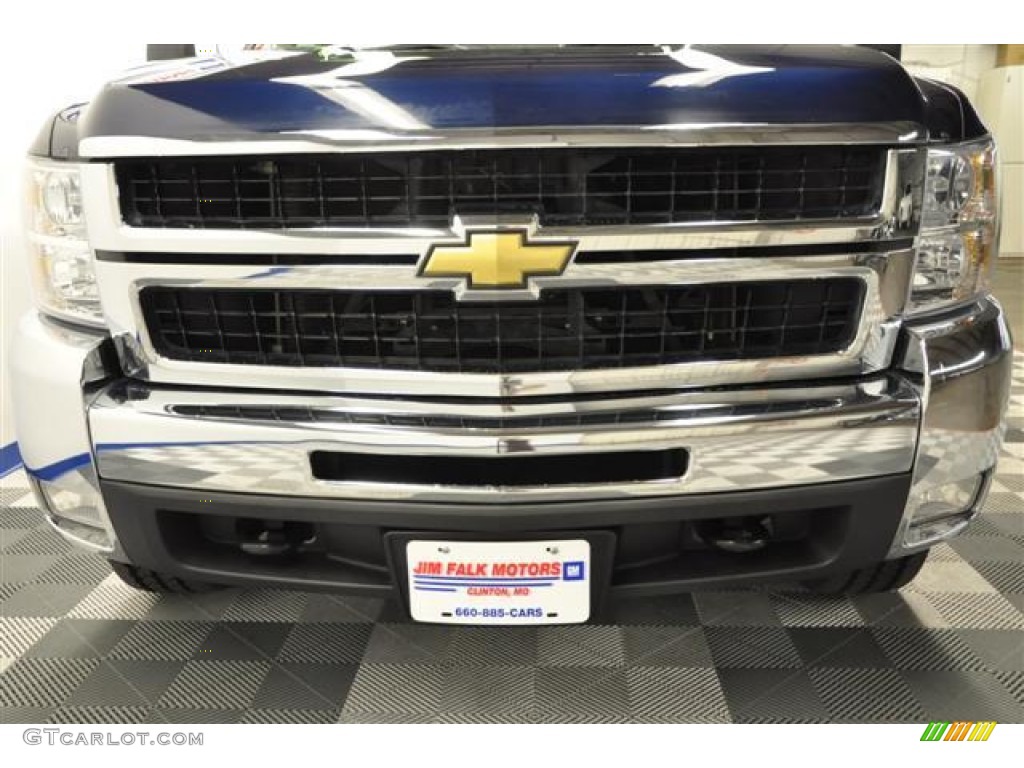 2009 Silverado 2500HD LT Extended Cab 4x4 - Imperial Blue Metallic / Ebony photo #23