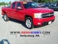 Victory Red 2007 Chevrolet Silverado 1500 LT Extended Cab 4x4