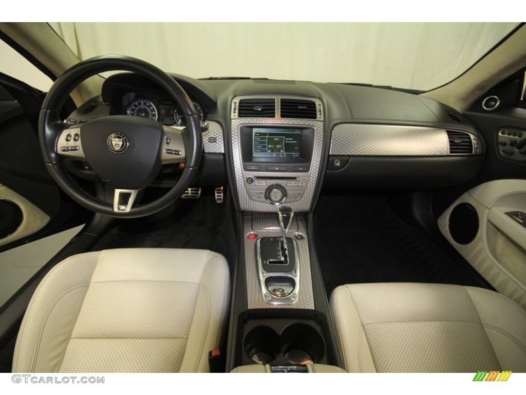 2008 Jaguar XK XKR Portfolio Edition Convertible Ivory/Charcoal Dashboard Photo #67921226