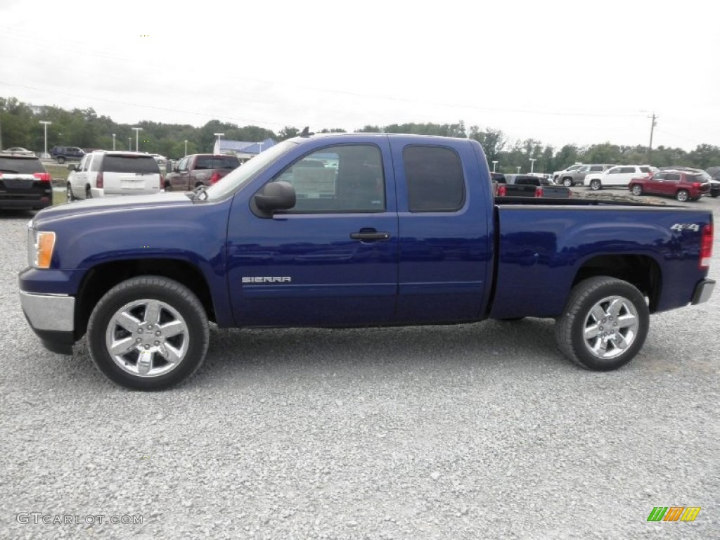Heritage Blue Metallic 2013 GMC Sierra 1500 SLE Extended Cab 4x4 Exterior Photo #67922582