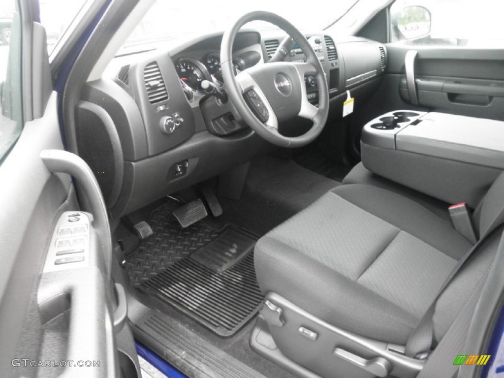 Ebony Interior 2013 GMC Sierra 1500 SLE Extended Cab 4x4 Photo #67922591