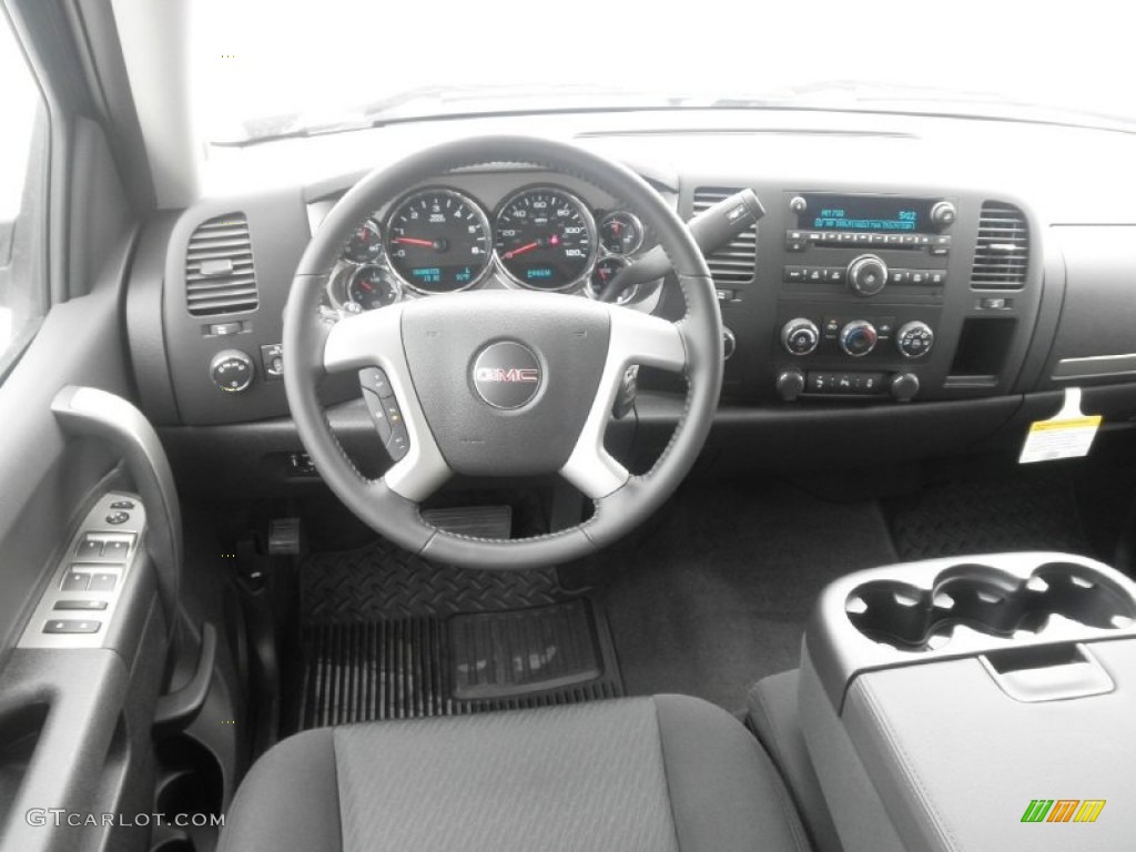 2013 GMC Sierra 1500 SLE Extended Cab 4x4 Ebony Dashboard Photo #67922651