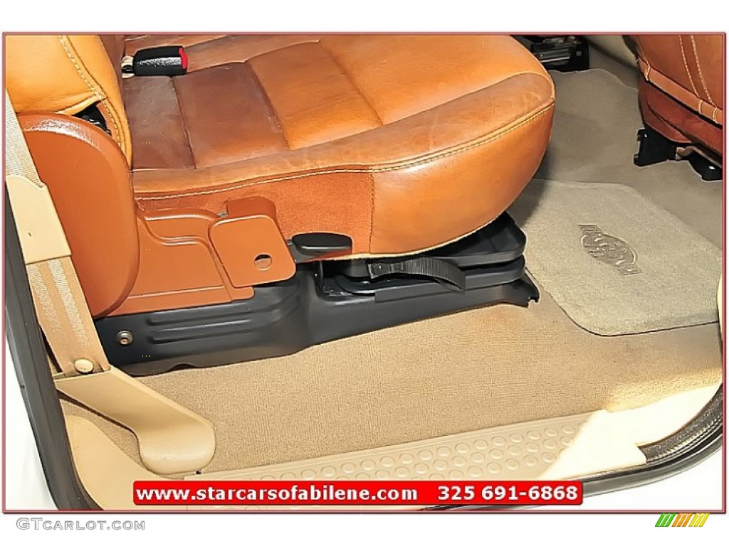 2007 F250 Super Duty King Ranch Crew Cab - Oxford White Clearcoat / Castano Brown Leather photo #37