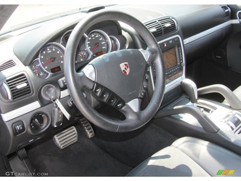 2008 Porsche Cayenne GTS Black Steering Wheel Photo #67927343