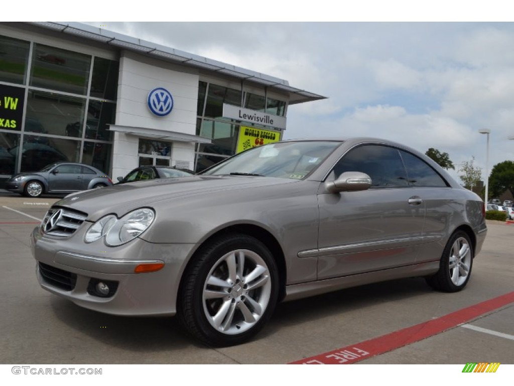 2007 CLK 350 Coupe - Pewter Metallic / Stone photo #1