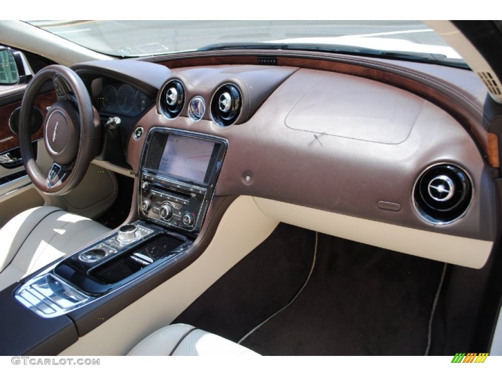 2011 Jaguar XJ XJL Ivory/Truffle Dashboard Photo #67928382