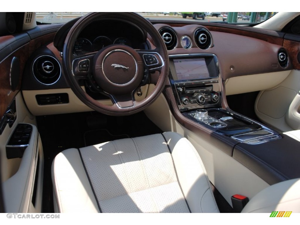 2011 Jaguar XJ XJL Ivory/Truffle Dashboard Photo #67928438