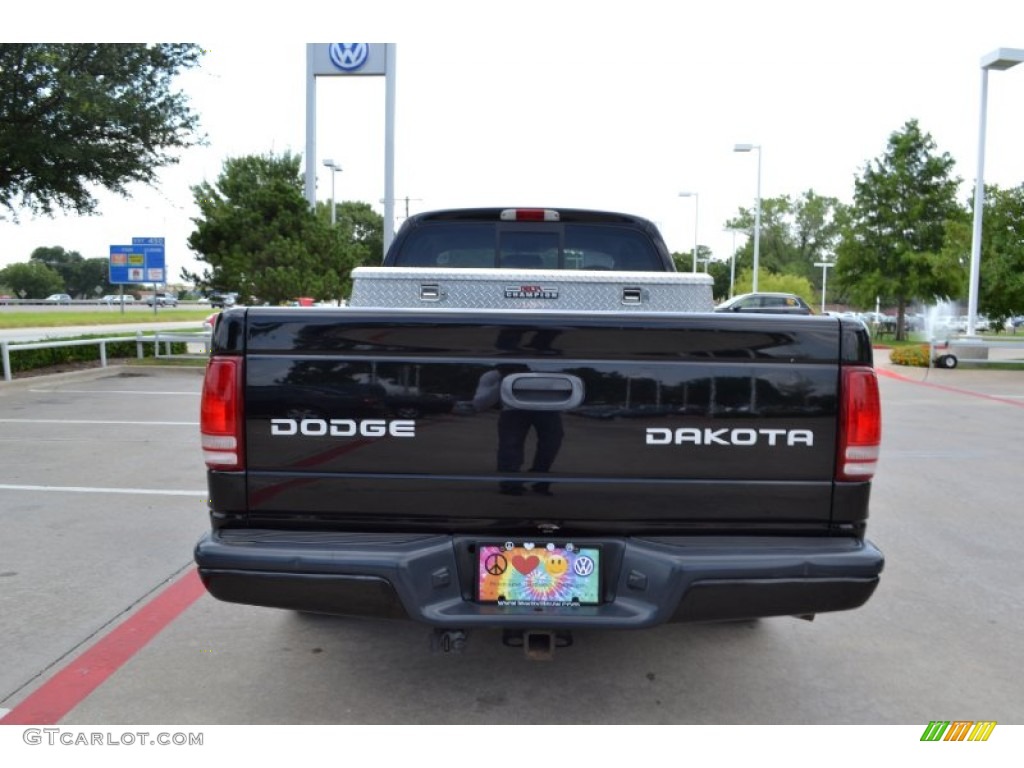 2004 Dakota Sport Club Cab - Black / Dark Slate Gray photo #4