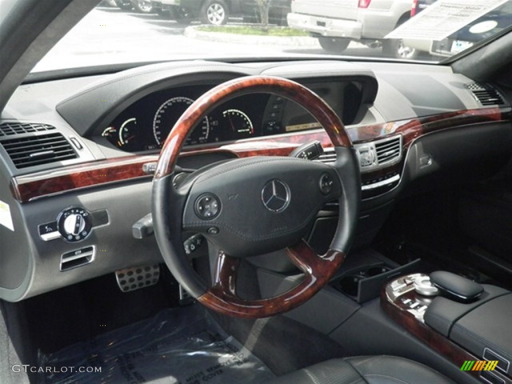Black Interior 2009 Mercedes-Benz S 63 AMG Sedan Photo #67929686