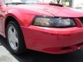 2002 Torch Red Ford Mustang V6 Coupe  photo #2