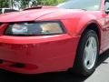 2002 Torch Red Ford Mustang V6 Coupe  photo #8