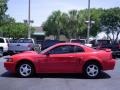 2002 Torch Red Ford Mustang V6 Coupe  photo #10