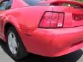 2002 Torch Red Ford Mustang V6 Coupe  photo #12