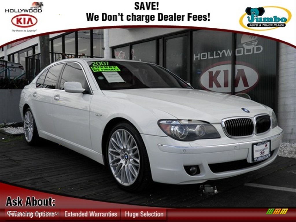 2007 7 Series 750i Sedan - Alpine White / Cream Beige photo #1