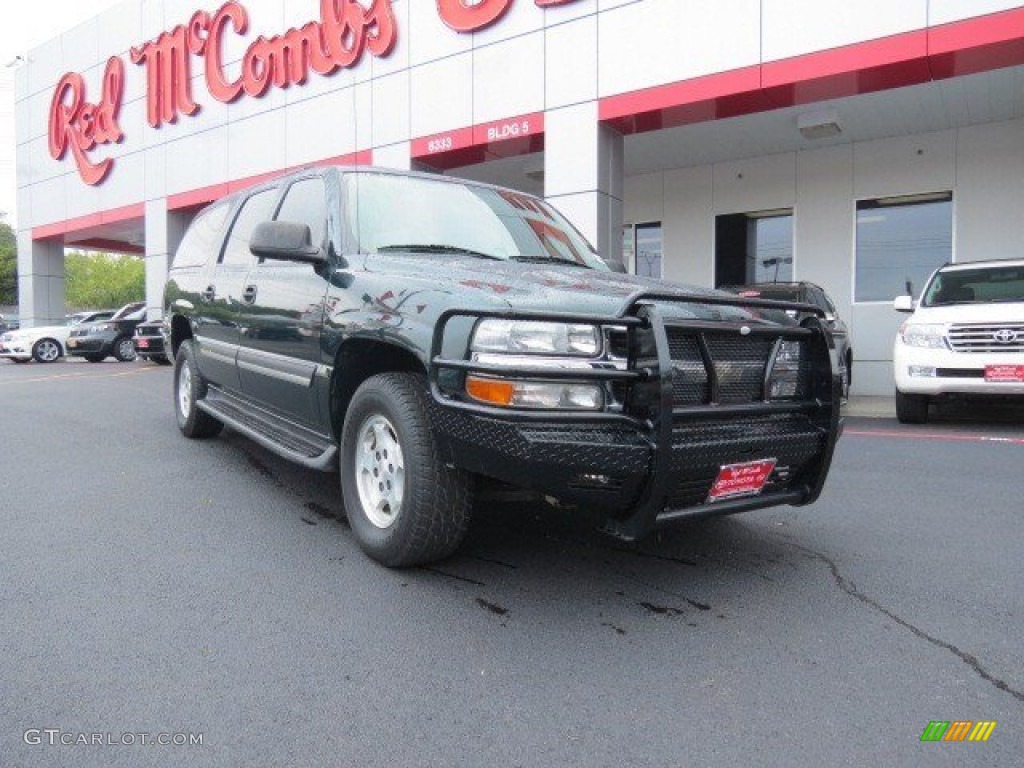 2004 Suburban 1500 LS 4x4 - Dark Green Metallic / Gray/Dark Charcoal photo #1
