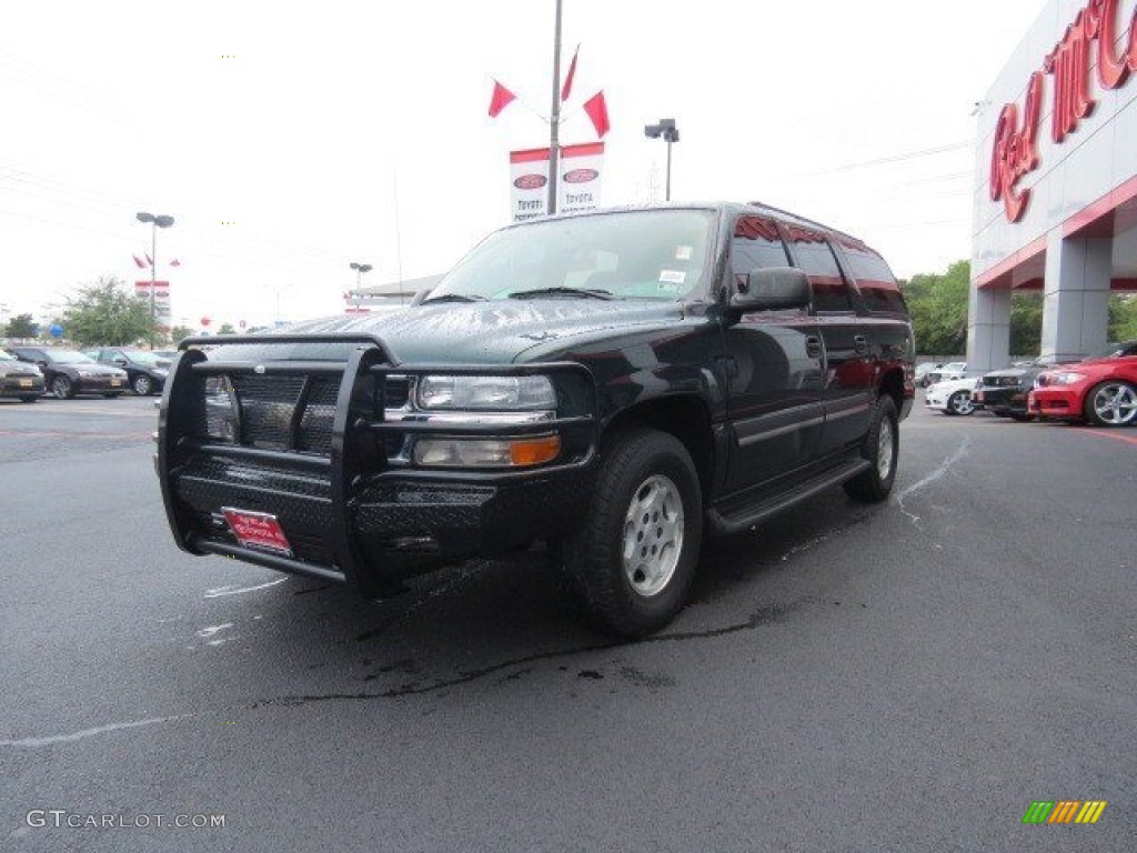 2004 Suburban 1500 LS 4x4 - Dark Green Metallic / Gray/Dark Charcoal photo #3