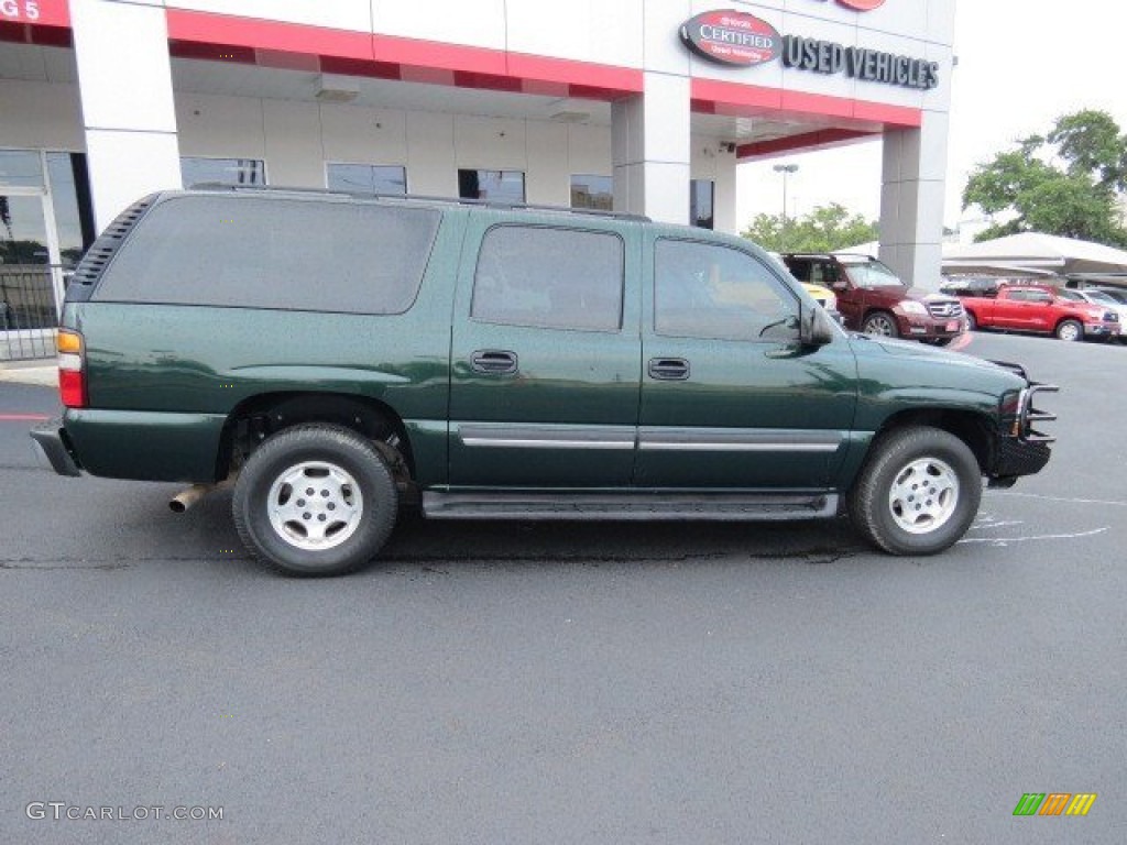 2004 Suburban 1500 LS 4x4 - Dark Green Metallic / Gray/Dark Charcoal photo #8