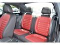 2012 Volkswagen Beetle Black/Red Interior Rear Seat Photo