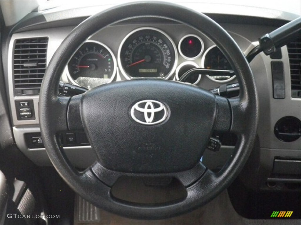 2010 Toyota Tundra Double Cab Graphite Gray Steering Wheel Photo #67933496