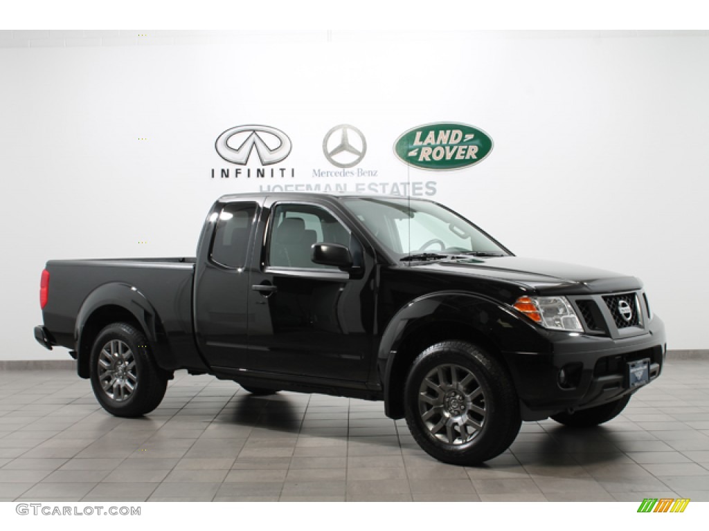 2012 Frontier SV V6 King Cab 4x4 - Super Black / Graphite photo #1