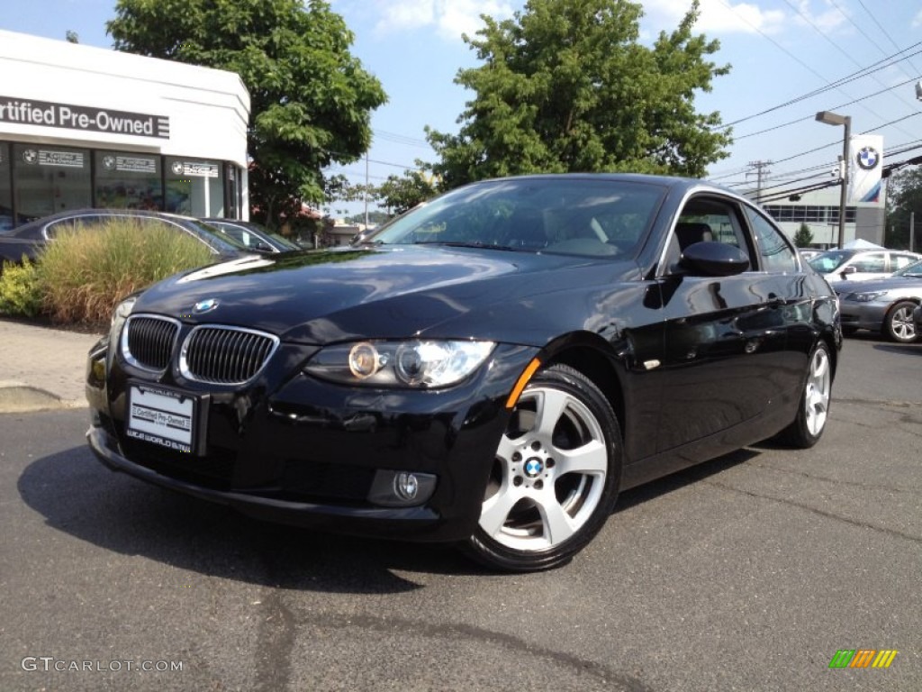 2009 3 Series 328i Coupe - Jet Black / Black photo #1