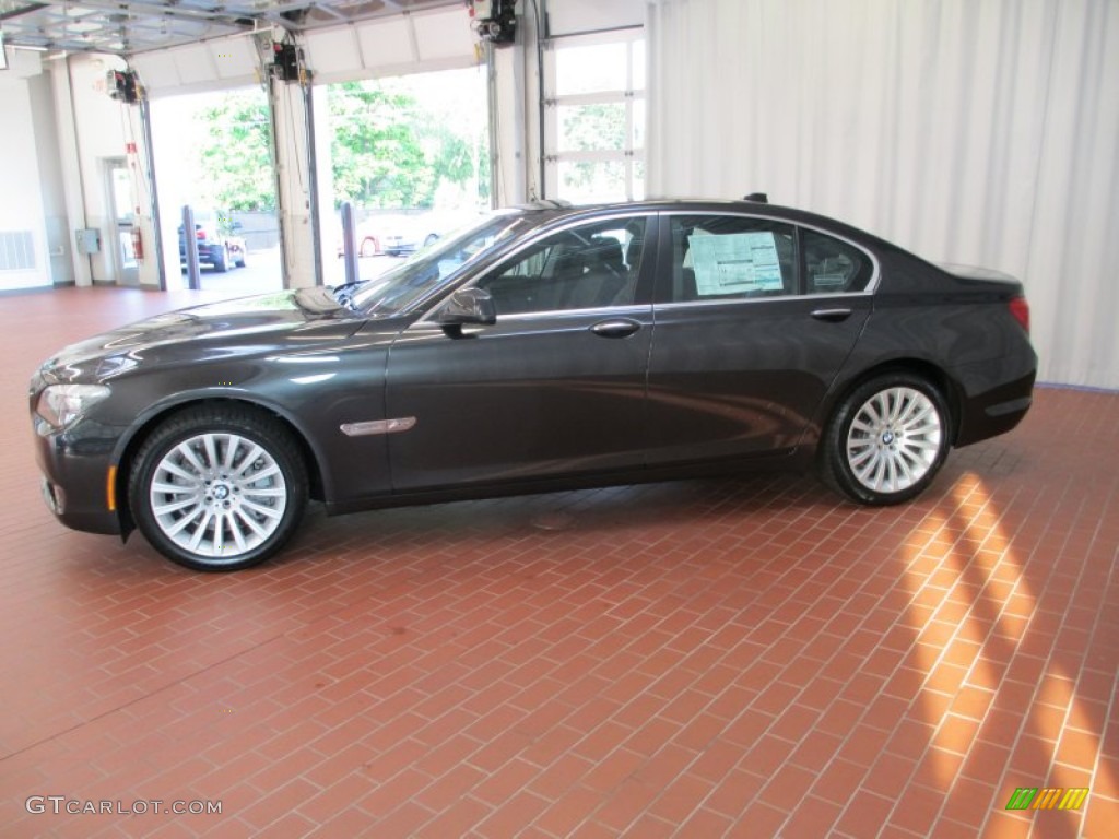 2012 7 Series 750i xDrive Sedan - Dark Graphite Metallic / Black photo #4