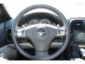 Ebony Black/Titanium 2011 Chevrolet Corvette Grand Sport Convertible Steering Wheel