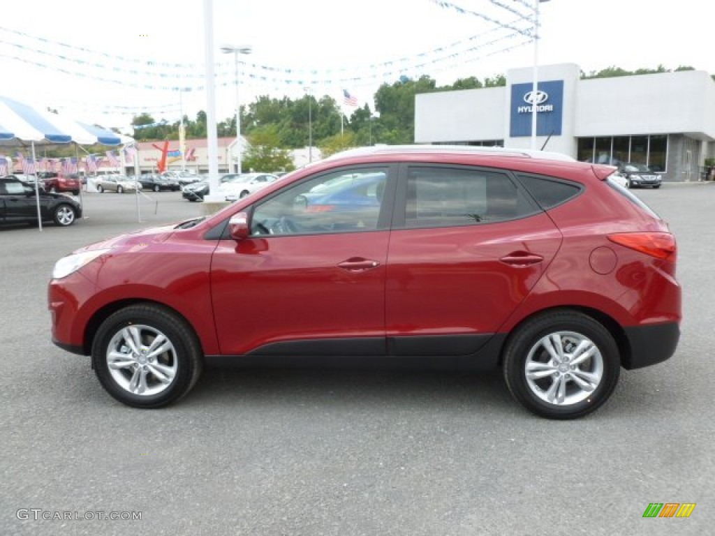 Garnet Red 2013 Hyundai Tucson GLS Exterior Photo #67939388