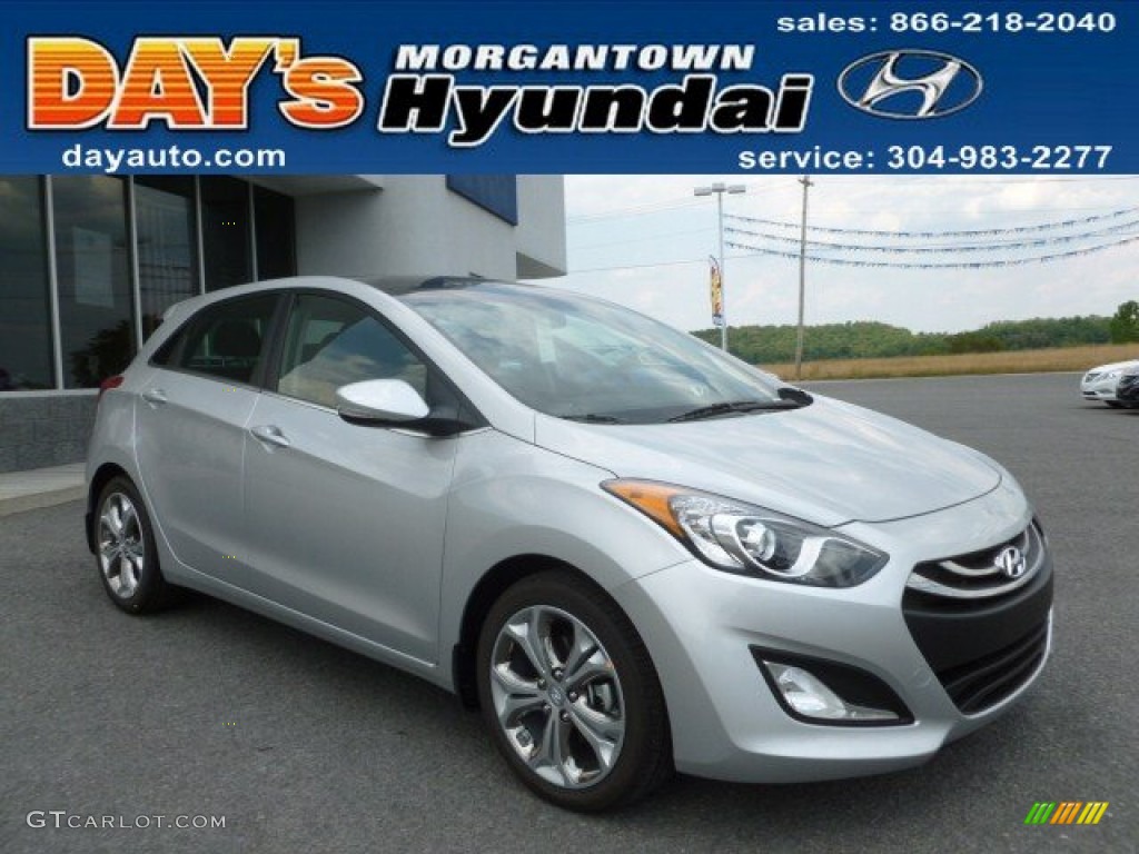 2013 Elantra GT - Shimmering Air Silver / Black photo #1