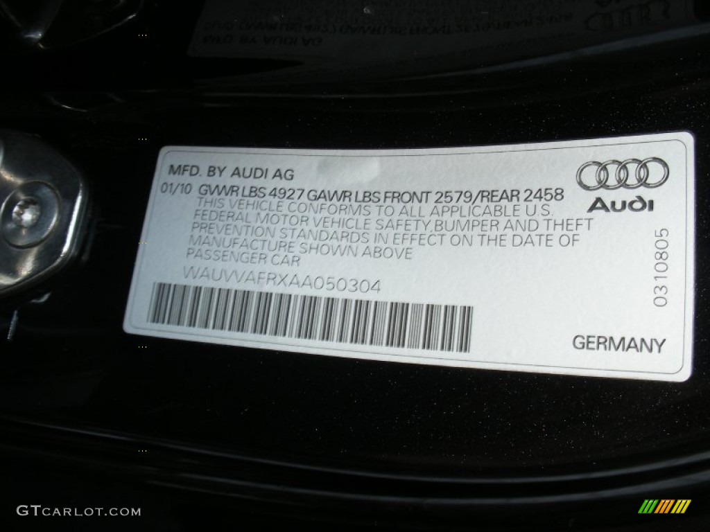 2010 Audi S5 4.2 FSI quattro Coupe Info Tag Photos