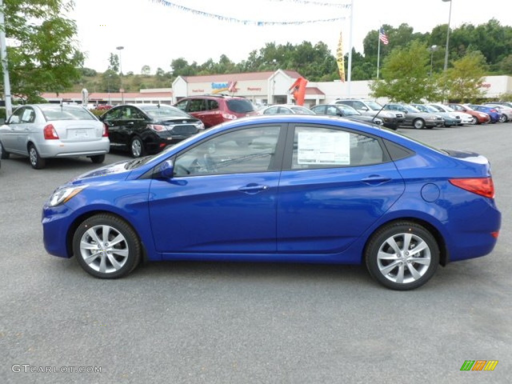 Marathon Blue 2013 Hyundai Accent GLS 4 Door Exterior Photo #67940714