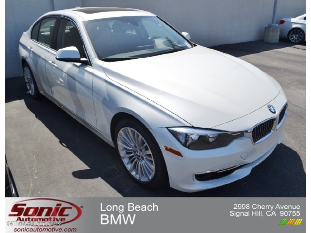 2012 3 Series 328i Sedan - Mineral White Metallic / Black photo #1