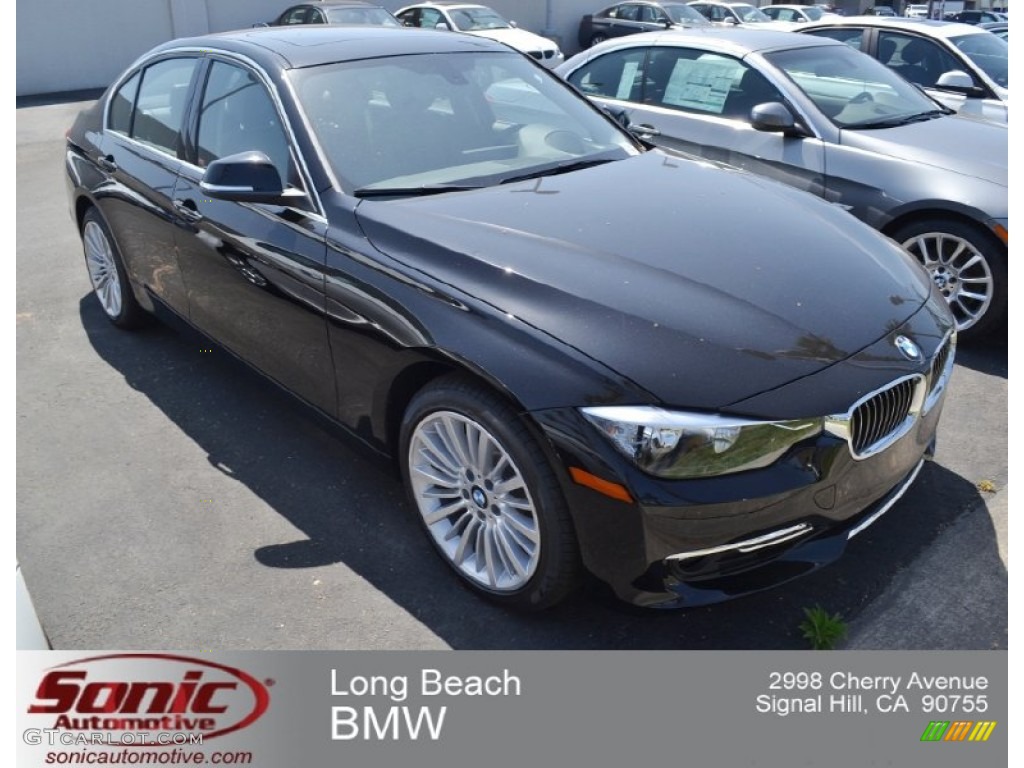 2012 3 Series 328i Sedan - Jet Black / Black photo #1