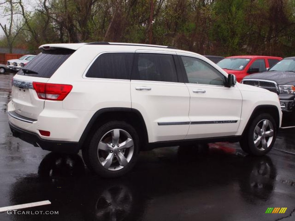 2012 Grand Cherokee Overland 4x4 - Stone White / Black/Light Frost Beige photo #3