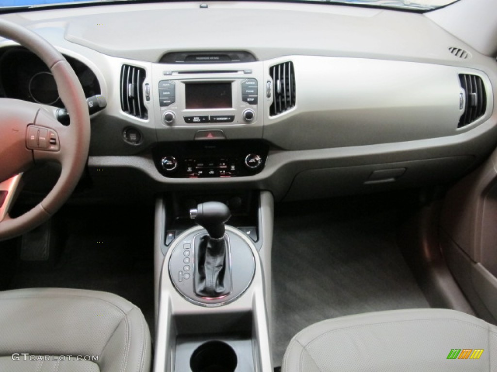 2012 Kia Sportage EX Alpine Gray Dashboard Photo #67945151