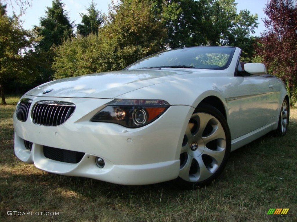 2005 6 Series 645i Convertible - Alpine White / Chateau Red photo #1