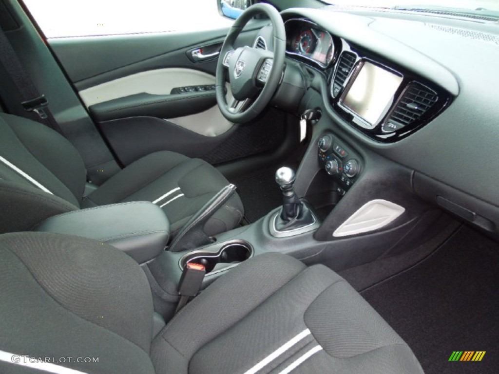 Black/Light Diesel Gray Interior 2013 Dodge Dart Rallye Photo #67947638