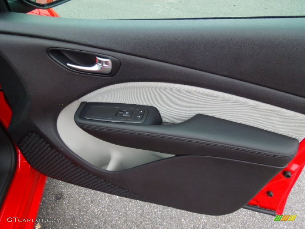 2013 Dodge Dart Rallye Black/Light Diesel Gray Door Panel Photo #67947646