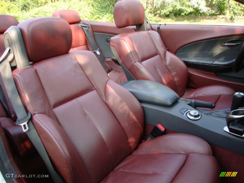 Chateau Red Interior 2005 BMW 6 Series 645i Convertible Photo #67947662