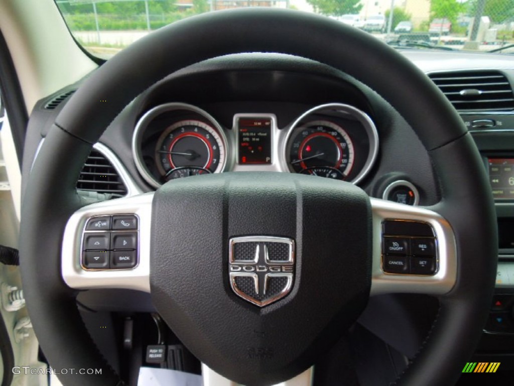 2012 Dodge Journey SE Black Steering Wheel Photo #67948124