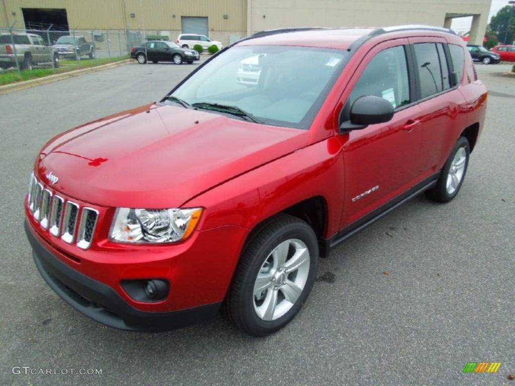 2012 Compass Sport - Deep Cherry Red Crystal Pearl / Dark Slate Gray photo #1