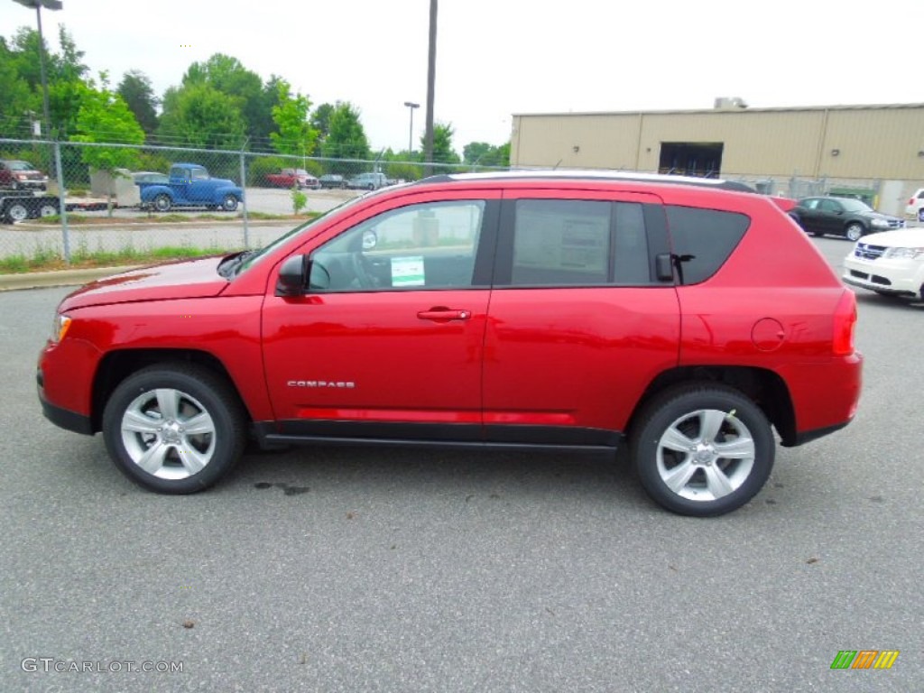 2012 Compass Sport - Deep Cherry Red Crystal Pearl / Dark Slate Gray photo #6