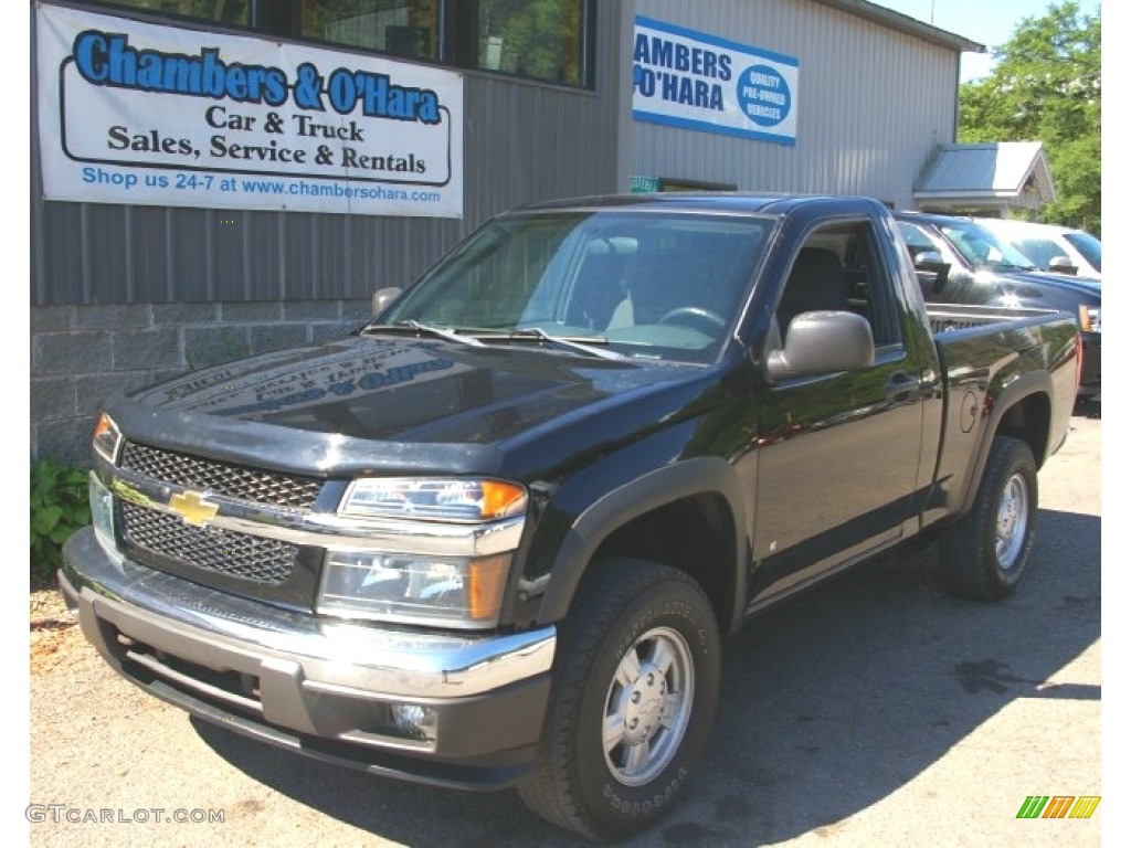 2006 Colorado Regular Cab 4x4 - Black / Very Dark Pewter photo #1
