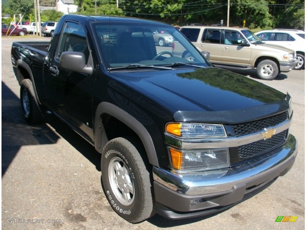 2006 Colorado Regular Cab 4x4 - Black / Very Dark Pewter photo #10