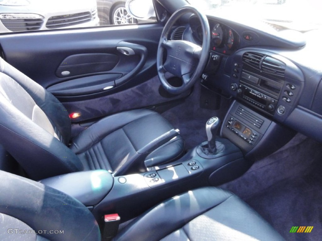 Metropol Blue Interior 2001 Porsche 911 Carrera Cabriolet Photo #67950035