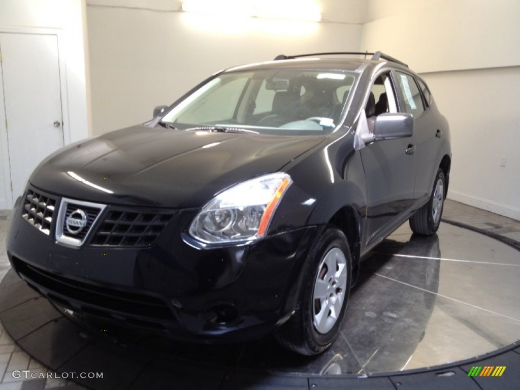 2008 Rogue S AWD - Wicked Black / Black photo #1