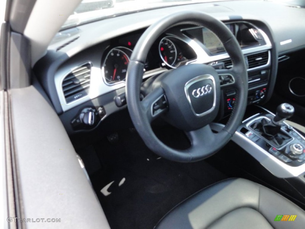 2010 Audi A5 2.0T quattro Coupe Black Steering Wheel Photo #67951868