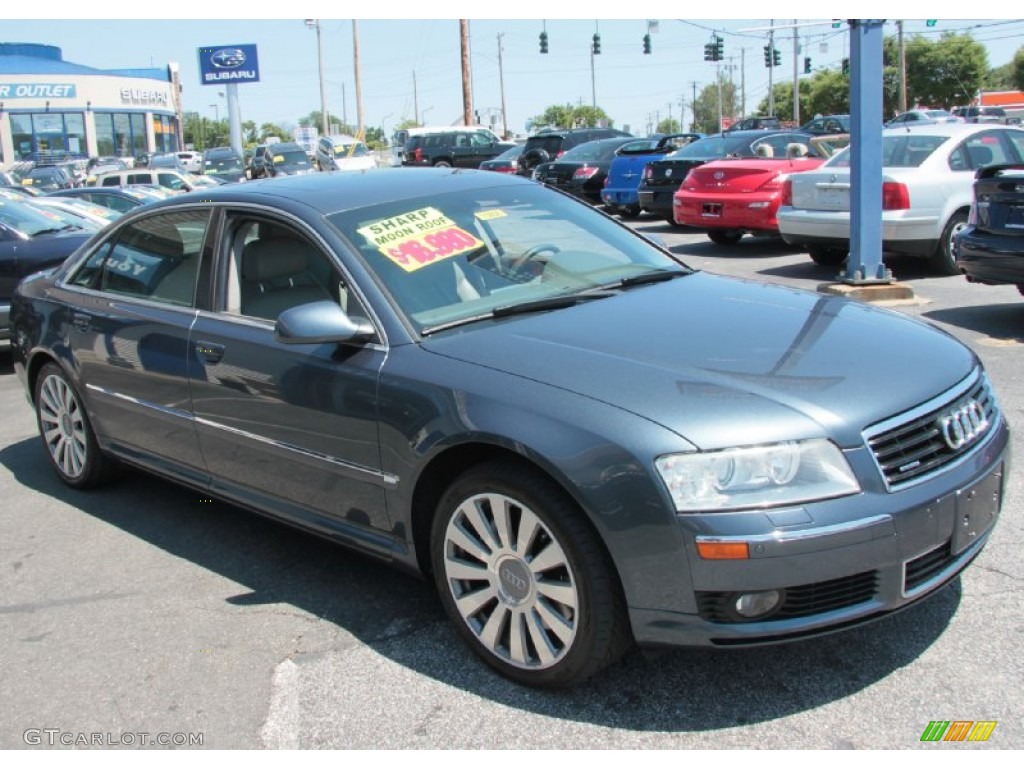 2004 A8 L 4.2 quattro - Atlas Grey Metallic / Platinum photo #3