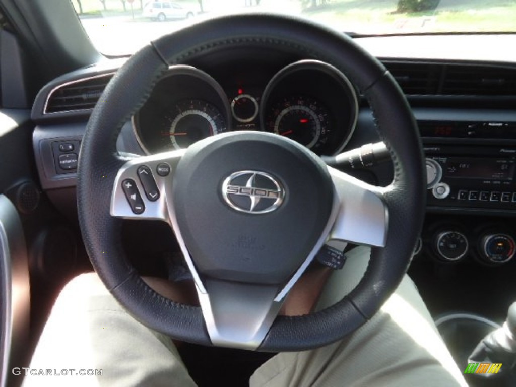 2011 Scion tC Standard tC Model Dark Charcoal Steering Wheel Photo #67956350