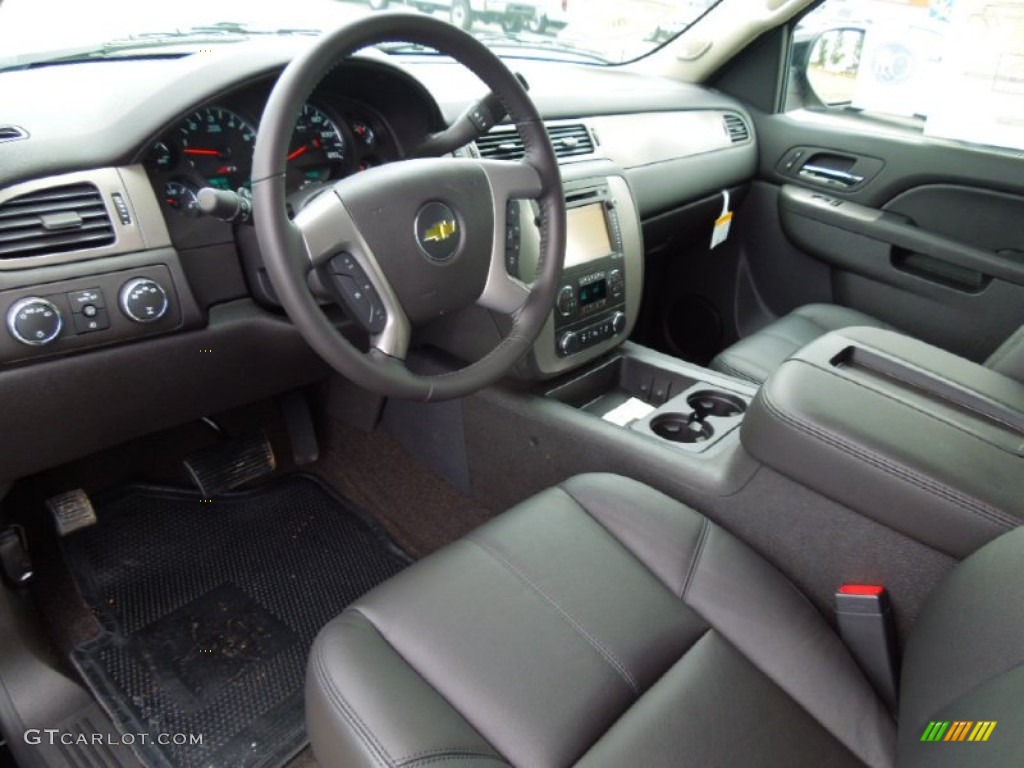Ebony Interior 2013 Chevrolet Avalanche LT 4x4 Black Diamond Edition Photo #67957955